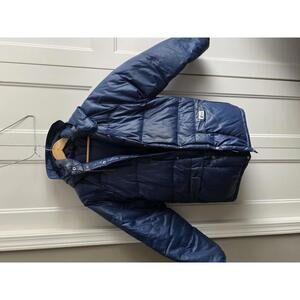 Vintage Mountain Equipment Coop Blue Puffer Jacket with Hood